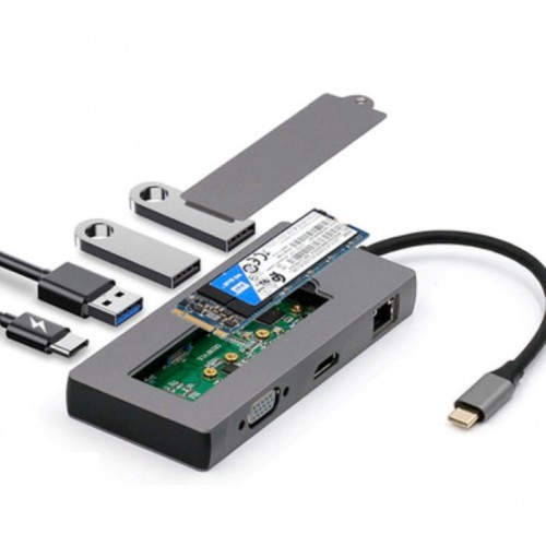 USB-C Hub with NVMe SSD Enclosure